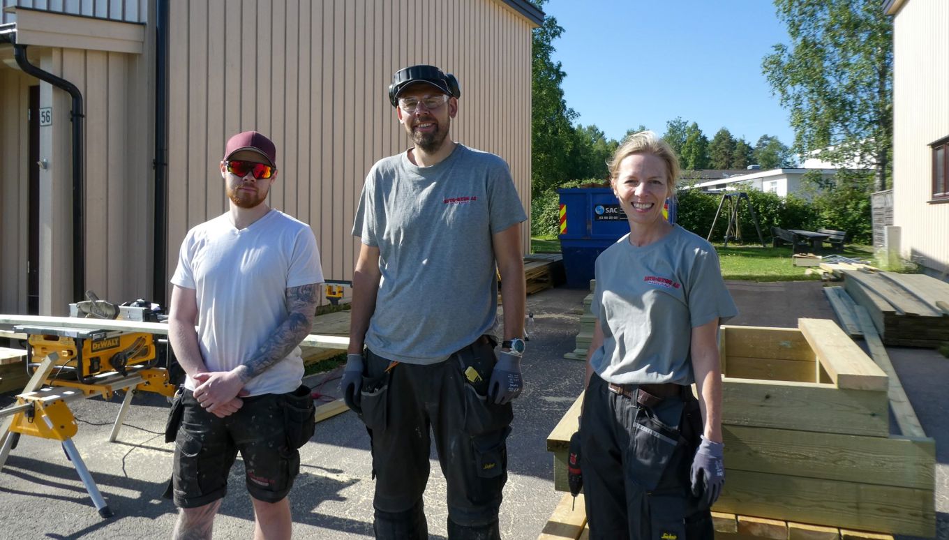 Marte G. med bas Bendik Amlien i Beto Bygg og Eivind Andersen i OHIF